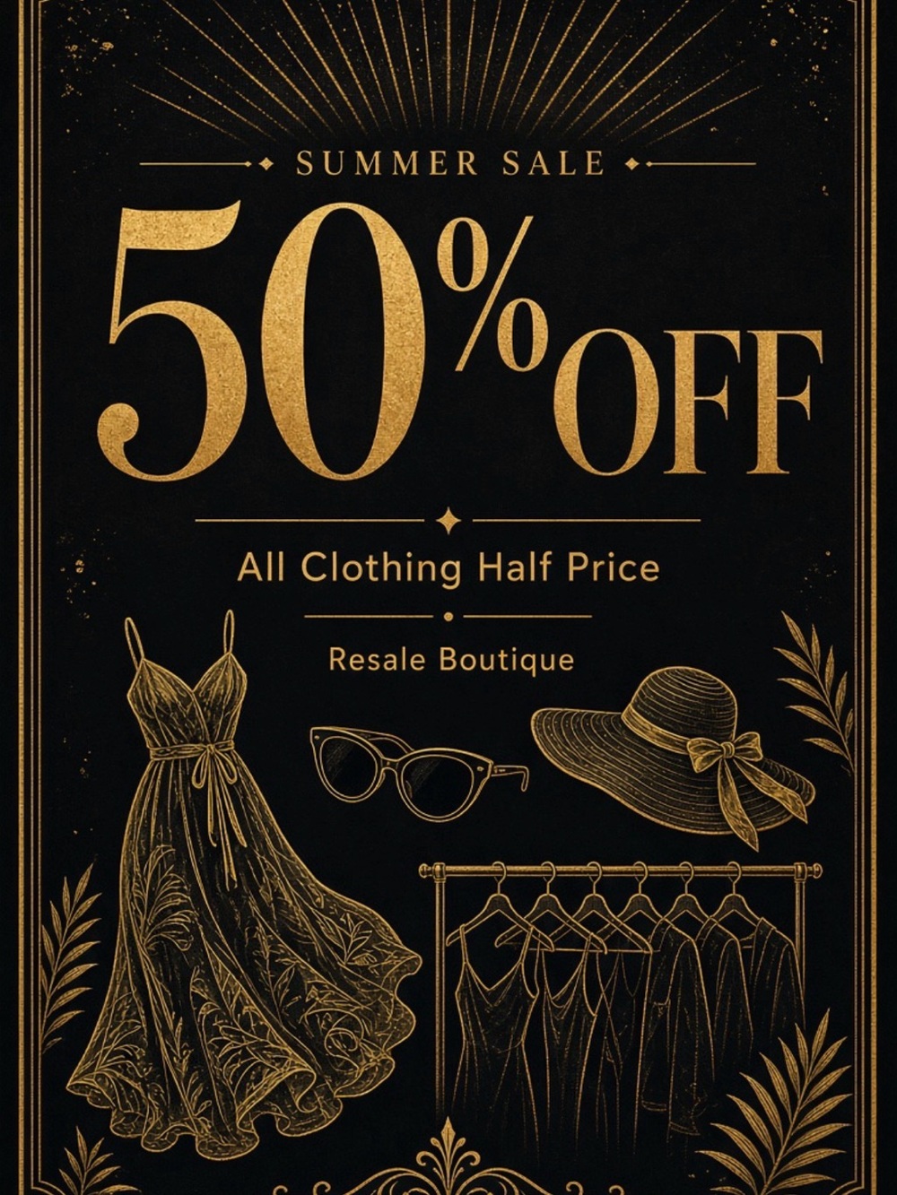 For the month of September. Everything is half price for closet clear out!